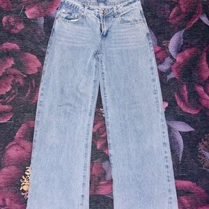 Raelynn Washed Low Rise Baggy Jeans